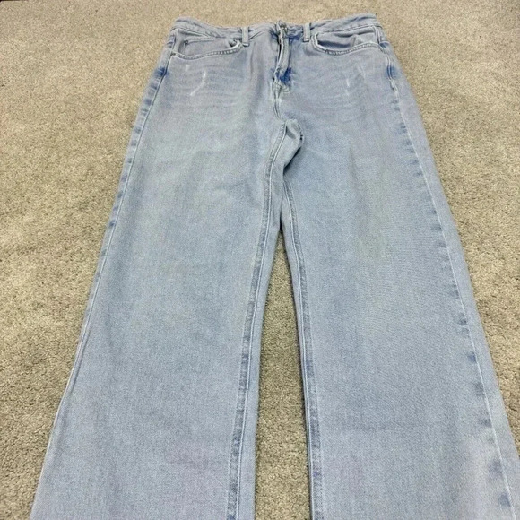 Zara Denim Straight Leg Jeans in Light Blue - Picture 6 of 11
